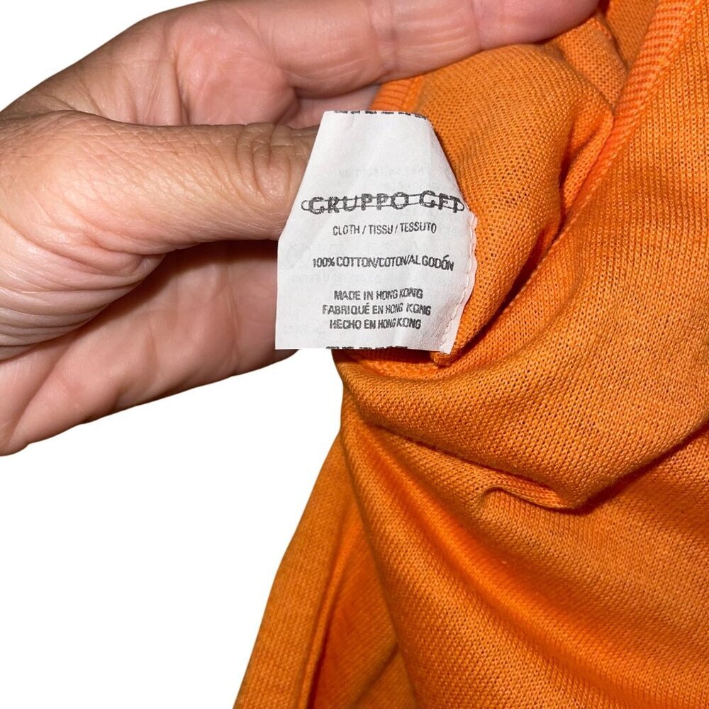 Emanuel Ungaro Womens Top Size Large Orange Sleeveless Knit Pure Cotton - Picture 4 of 7